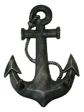 Cast Iron Large Wall Nautical Ship Anchor 15" Tall Home Wall Decor 0170-05454